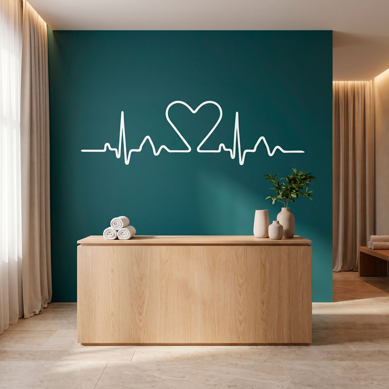 Kopfteil Bett Herz-Elektrokardiogramm 5/8