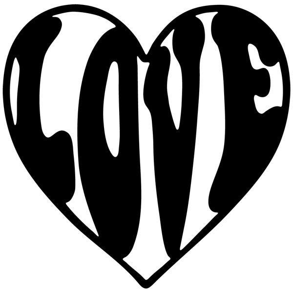 Wandtattoos: Herz mit Love (Liebe)