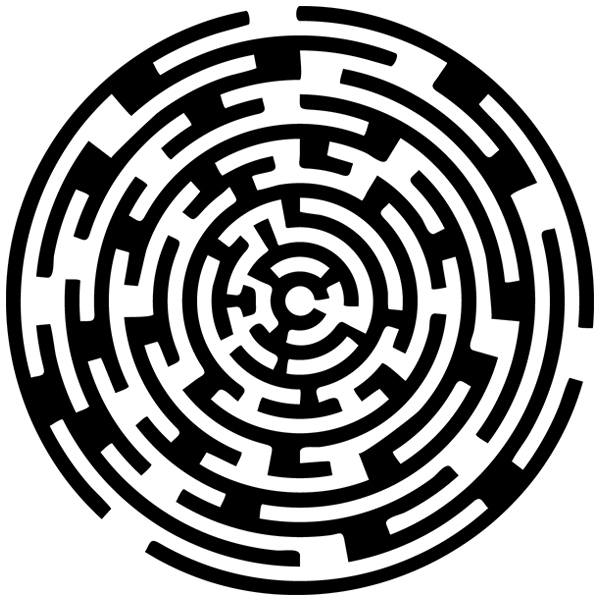 Wandtattoos: Kreisförmiges Labyrinth