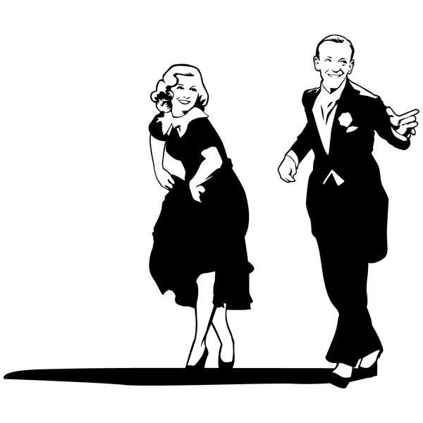 Wandtattoos: Fred Astaire und Ginger Rogers