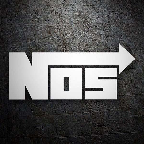 Aufkleber: NOS mit Pfeil in modernem Design