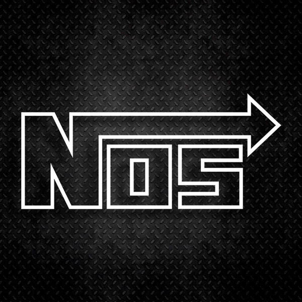 Aufkleber: Nos mit Pfeil im Hohlraum