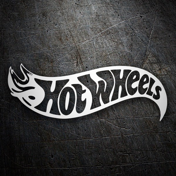 Aufkleber: Logo Hot Wheels mit Flamme