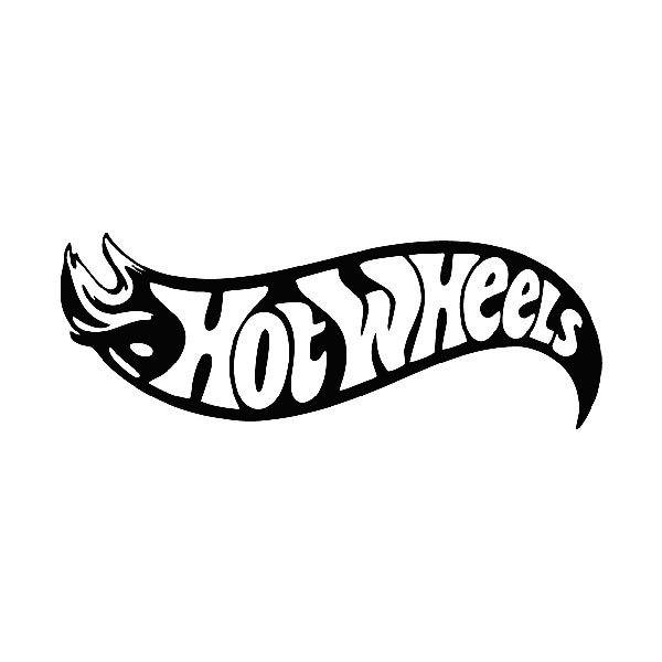 Aufkleber: Logo Hot Wheels mit Flamme