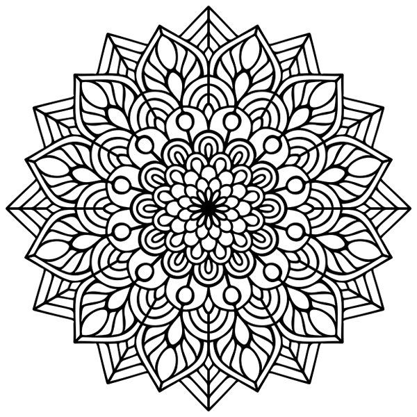 Wandtattoos: Überzogenes Mandala