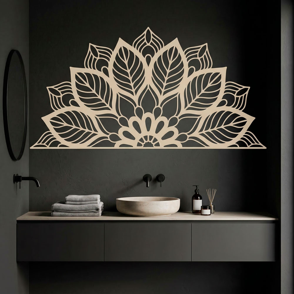 Wandtattoos: Yantra Halbes Mandala