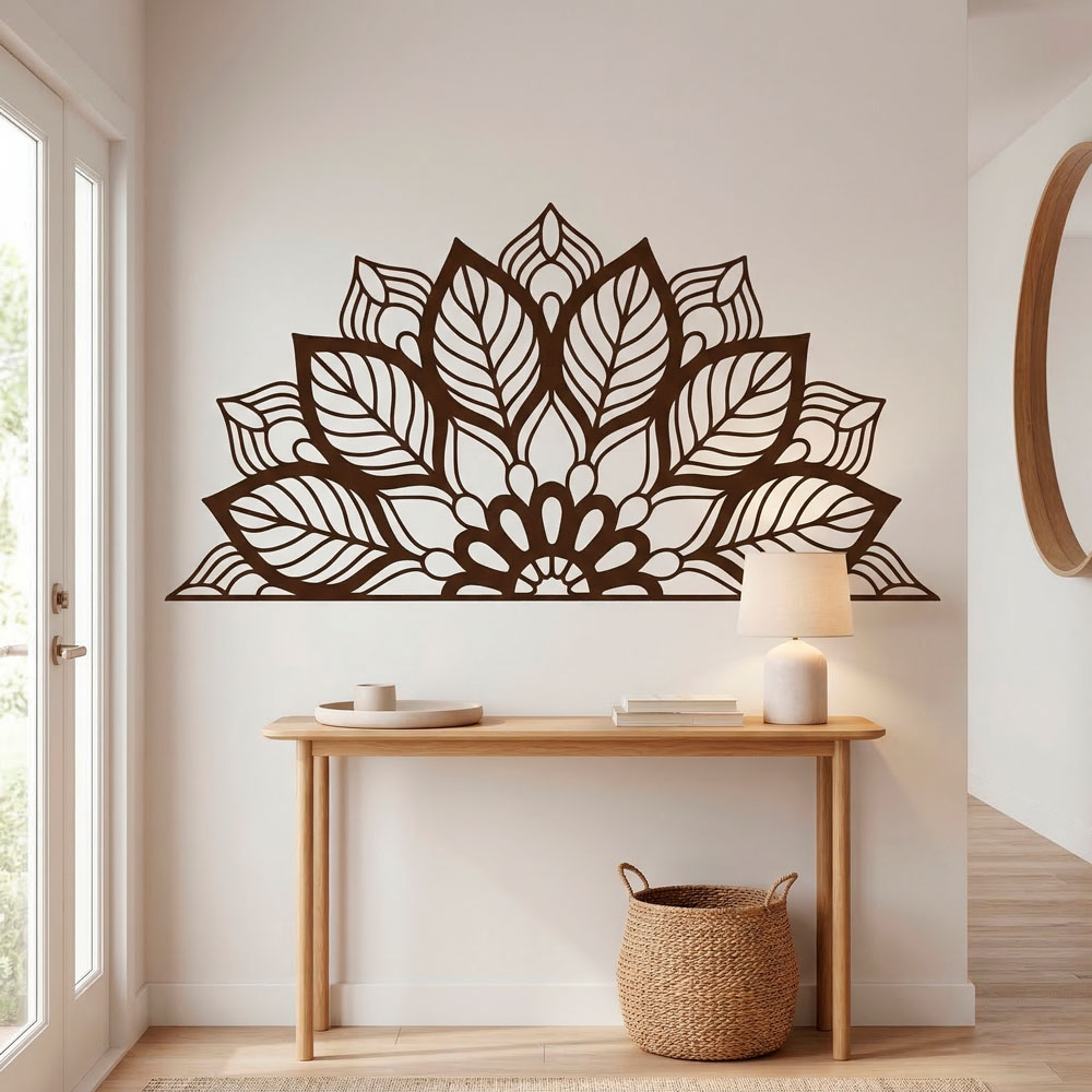 Wandtattoos: Yantra Halbes Mandala