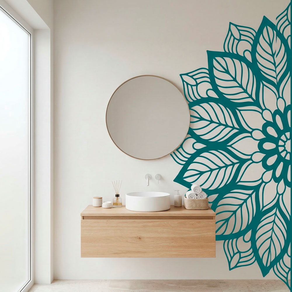 Wandtattoos: Yantra Halbes Mandala