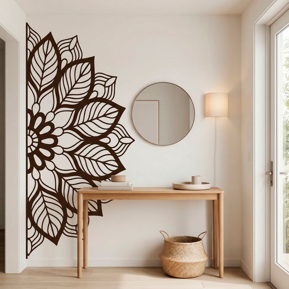 Wandtattoos: Yantra Halbes Mandala