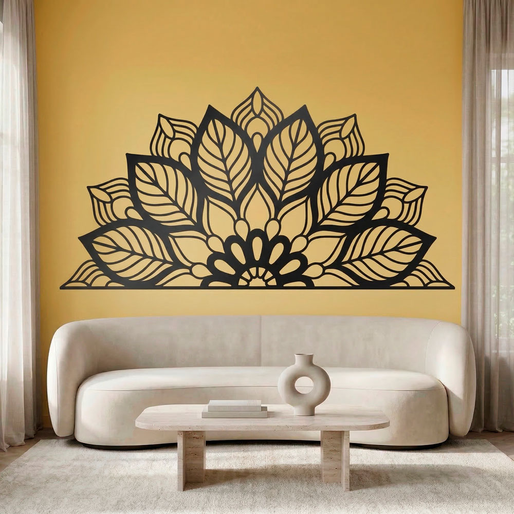 Wandtattoos: Yantra Halbes Mandala