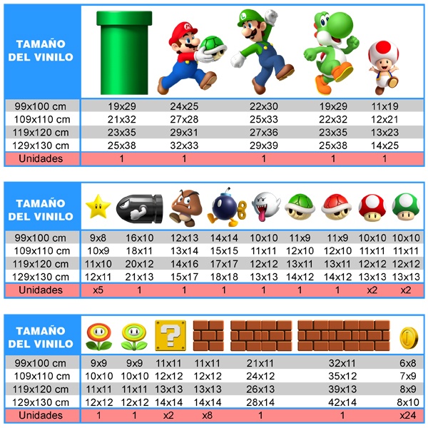 Super Mario Bros Wandtattoo-Set (60-teilig) 4/4