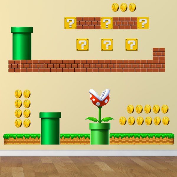 Kinderzimmer Wandtattoo: Set 45X Mario Bros Erstellen Sie Ihren Bildschirm