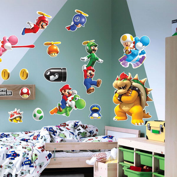 Kinderzimmer Wandtattoo: Set 35X Super Mario Bros. Wii