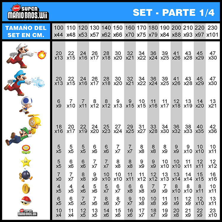 Super Mario Bros. Wii Aufkleber-Set (35-teilig) 2