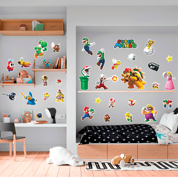 Kinderzimmer Wandtattoo: Set Super Mario