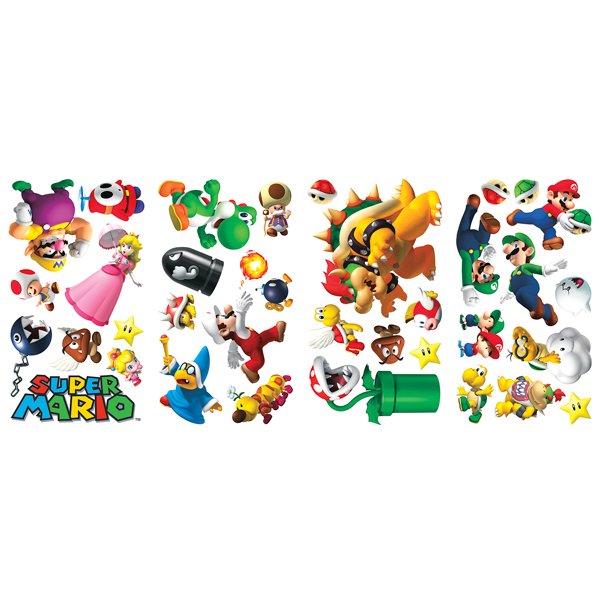 Kinderzimmer Wandtattoo: Set 35X Super Mario Verschiedene