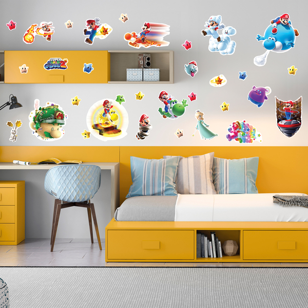 Kinderzimmer Wandtattoo: Set 30X Super Mario Galaxy 2