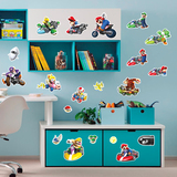 Kinderzimmer Wandtattoo: Set 34X Mario Kart Wii 4