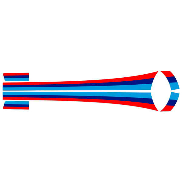 Aufkleber: BMW Motorsport Seitenstreifen in Blau und Rot