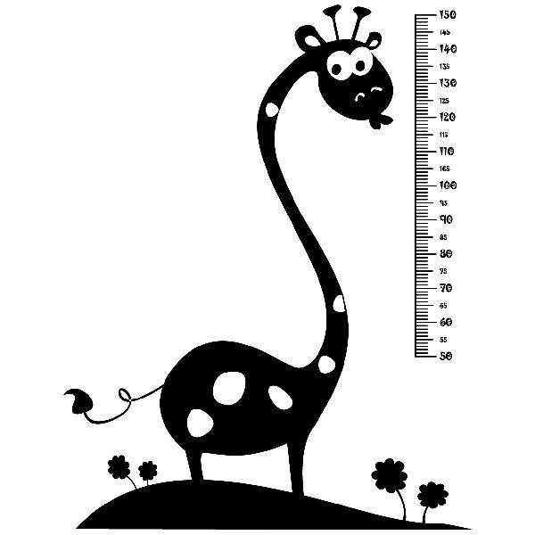 Kinderzimmer Wandtattoo: Messlattr Afrikanische Giraffe