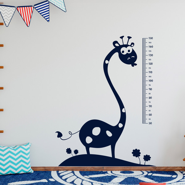 Kinderzimmer Wandtattoo: Messlattr Afrikanische Giraffe