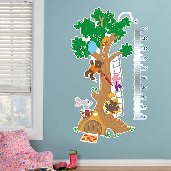 Kinderzimmer Wandtattoo: Messlatte Tierbaum
