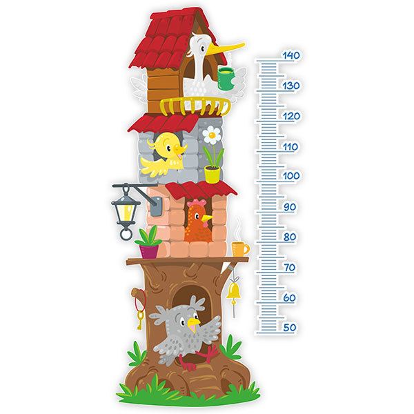 Kinderzimmer Wandtattoo: Messlatte Tierbau