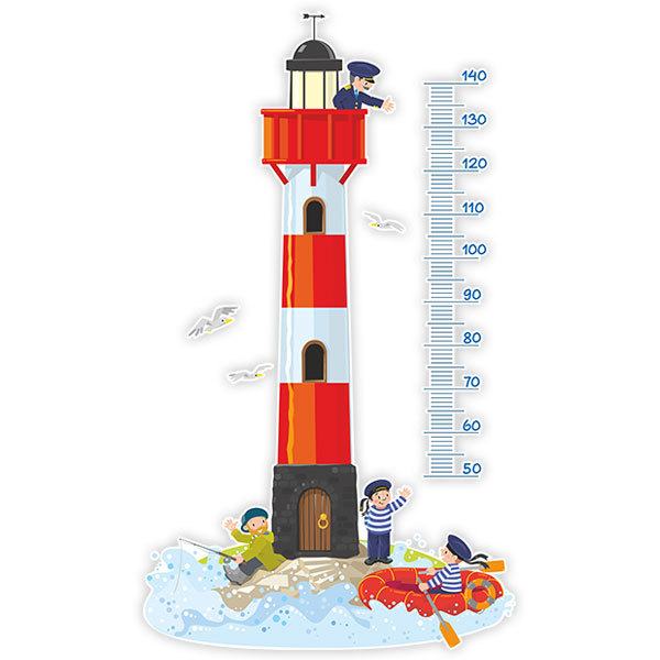 Kinderzimmer Wandtattoo: Messlatte Maritimer Leuchtturm