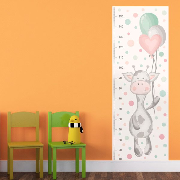 Kinderzimmer Wandtattoo: Kuh mit Luftballons
