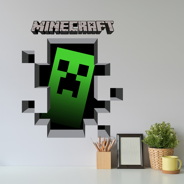 Wandtattoos: Minecraft 3D 1