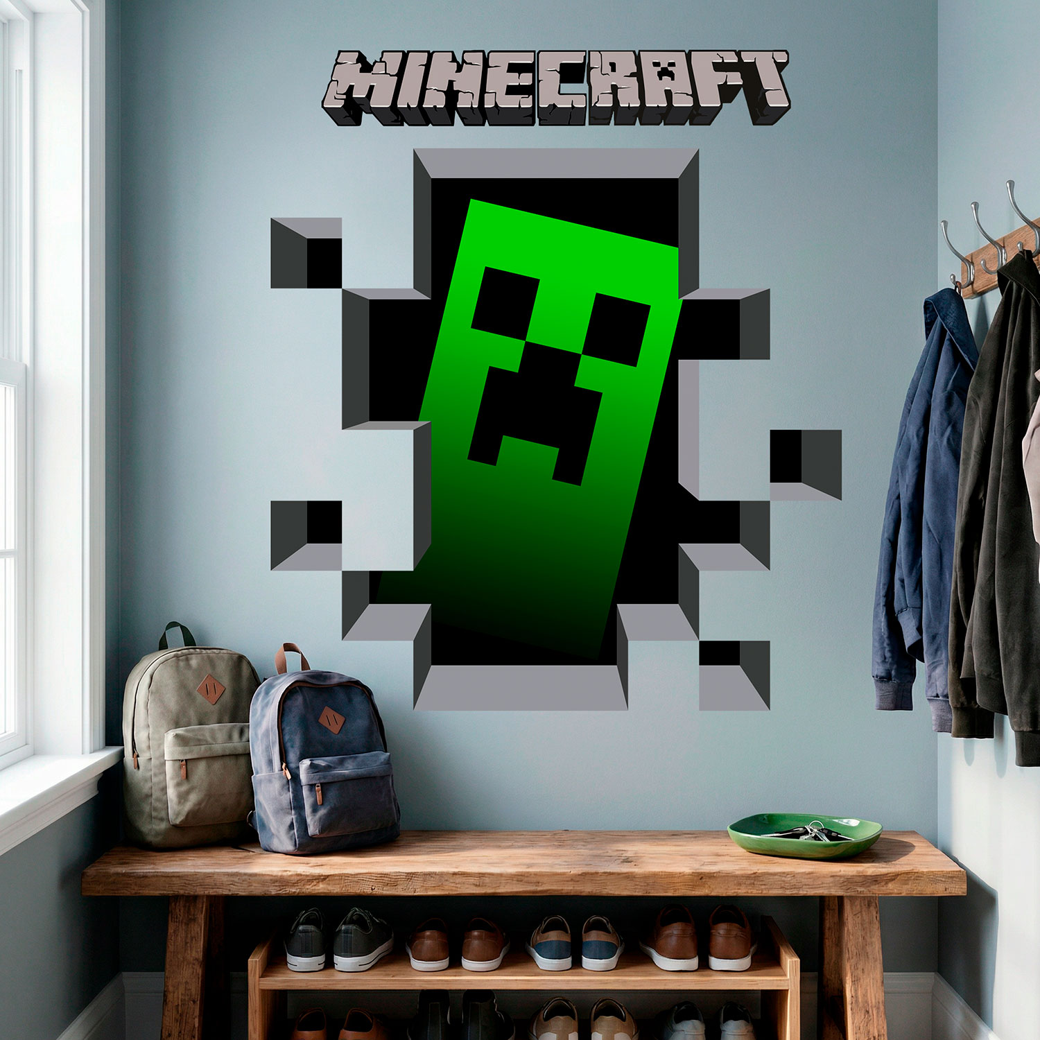 Wandtattoos: Minecraft 3D 1