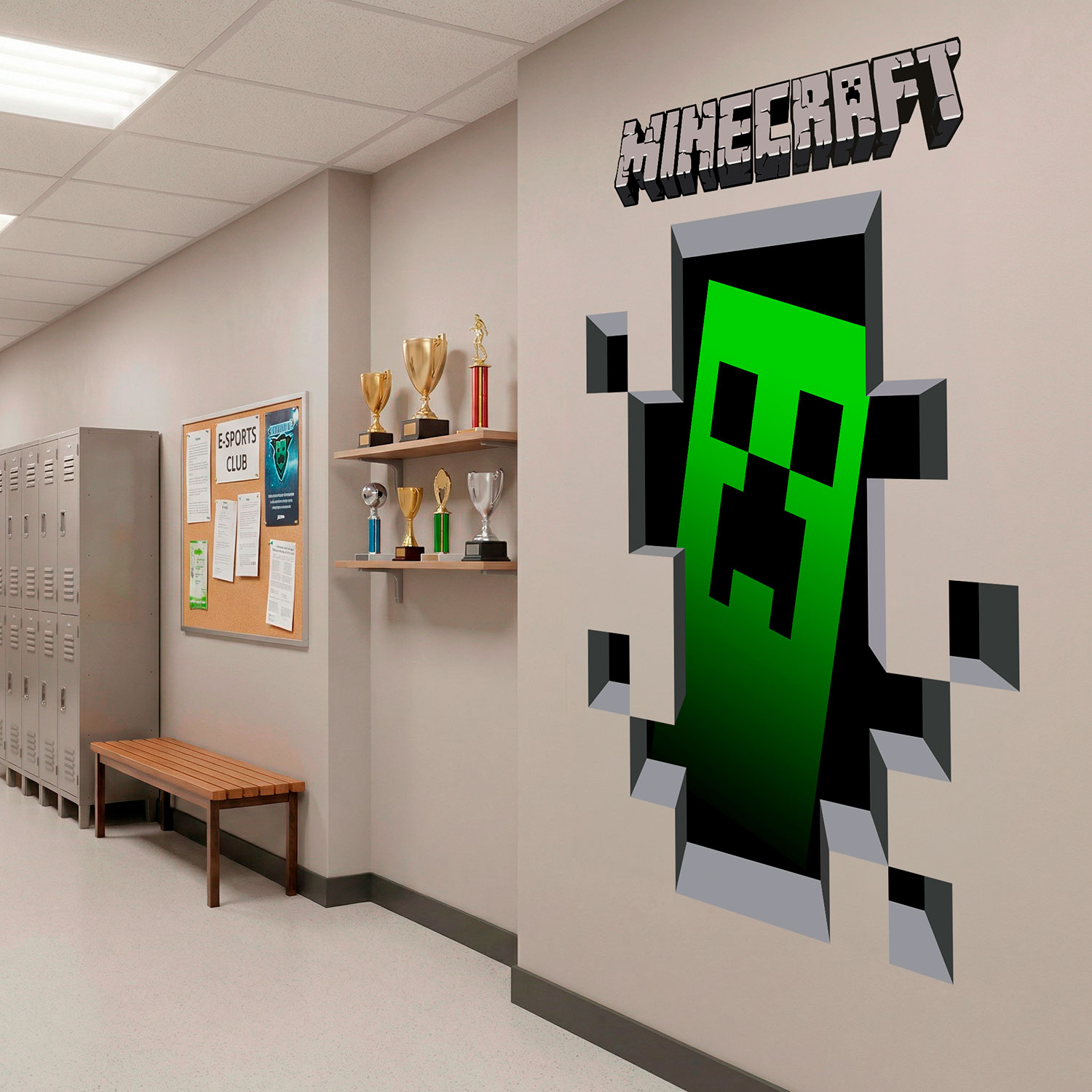 Wandtattoos: Minecraft 3D 1