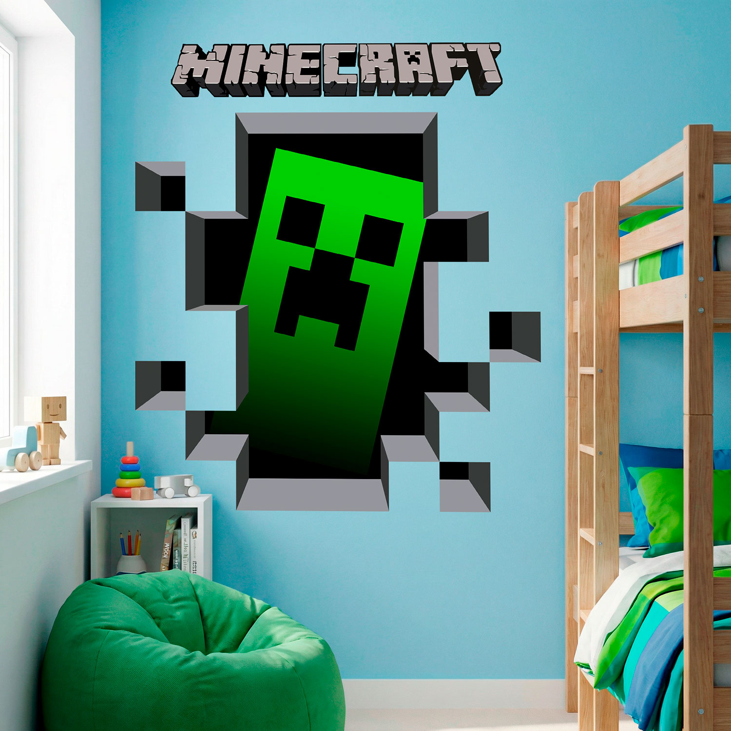 Wandtattoos: Minecraft 3D 1