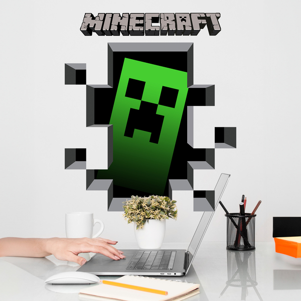 Wandtattoos: Minecraft 3D 1