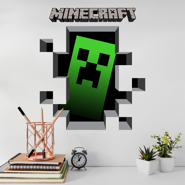 Wandtattoos: Minecraft 3D 1