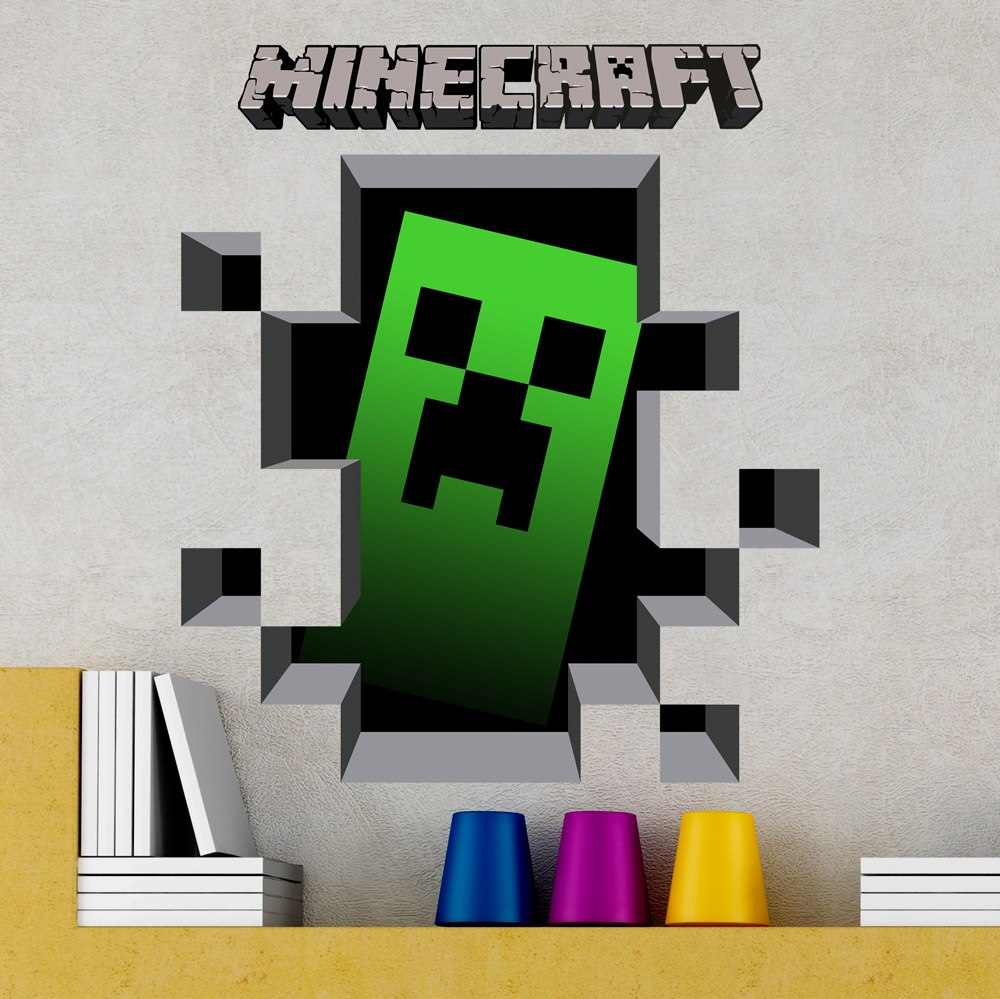 Wandtattoos: Minecraft 3D 1