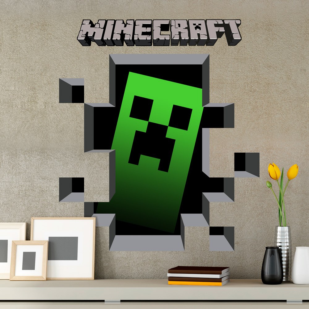 Wandtattoos: Minecraft 3D 1