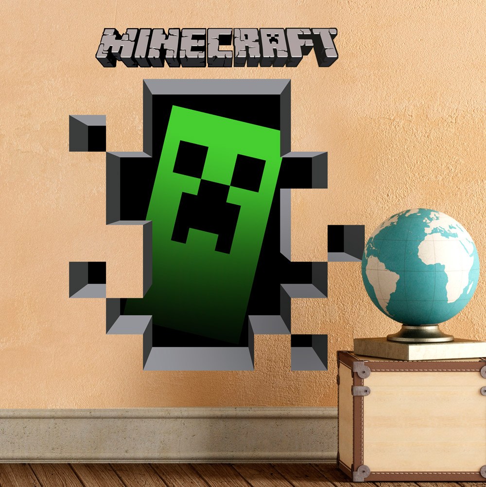 Wandtattoos: Minecraft 3D 1