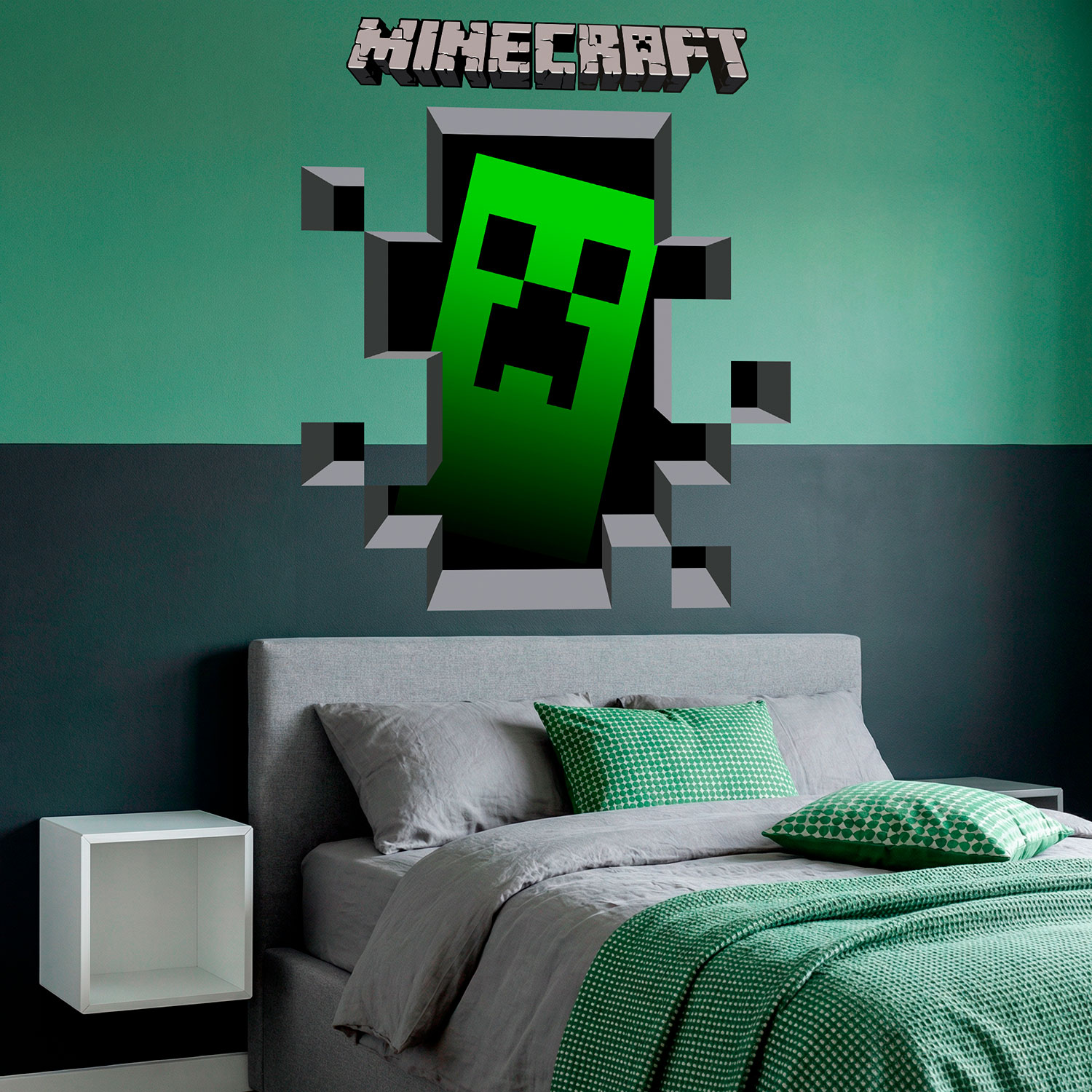 Wandtattoos: Minecraft 3D 1