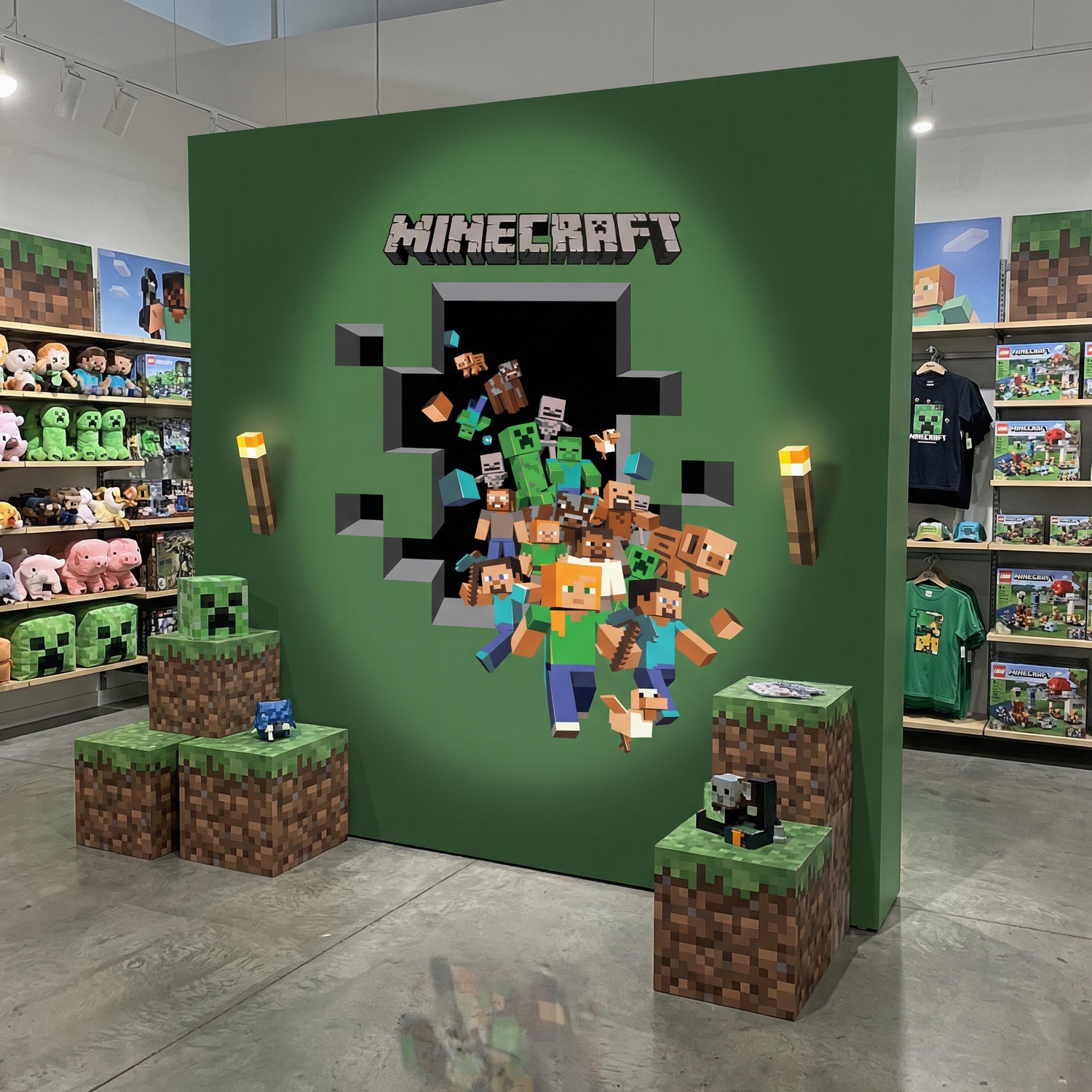 Wandtattoos: Minecraft 3D 2