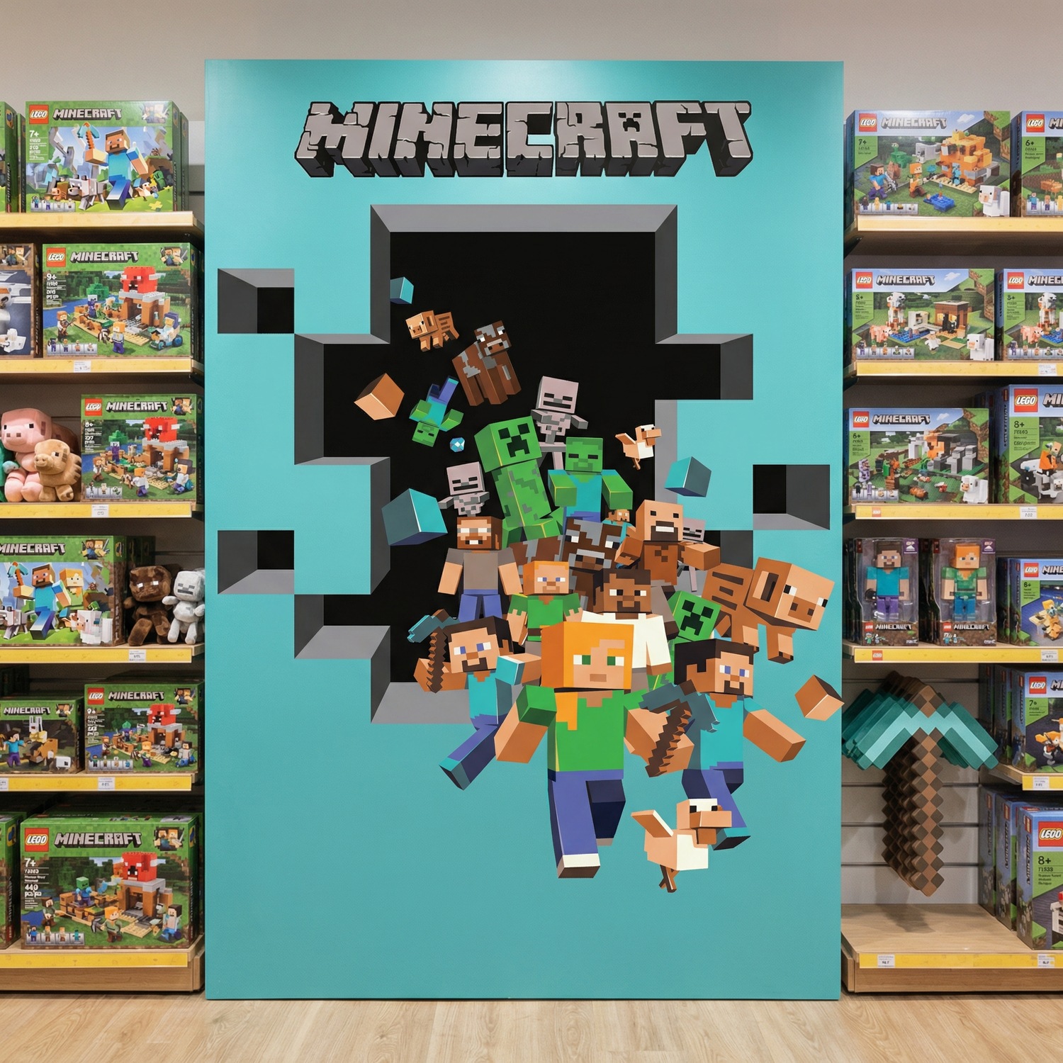 Wandtattoos: Minecraft 3D 2