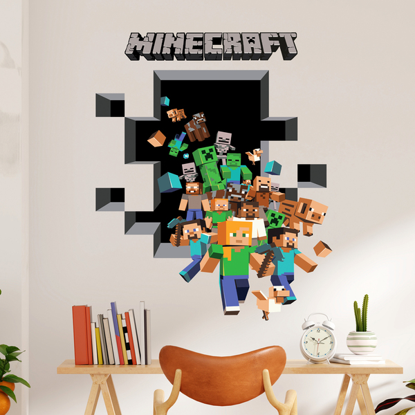 Wandtattoos: Minecraft 3D 2