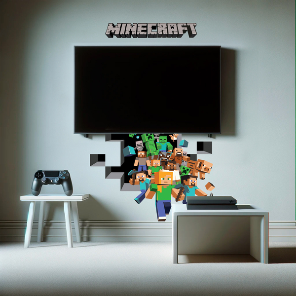 Wandtattoos: Minecraft 3D 2