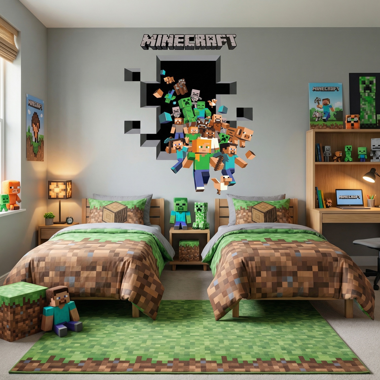 Wandtattoos: Minecraft 3D 2