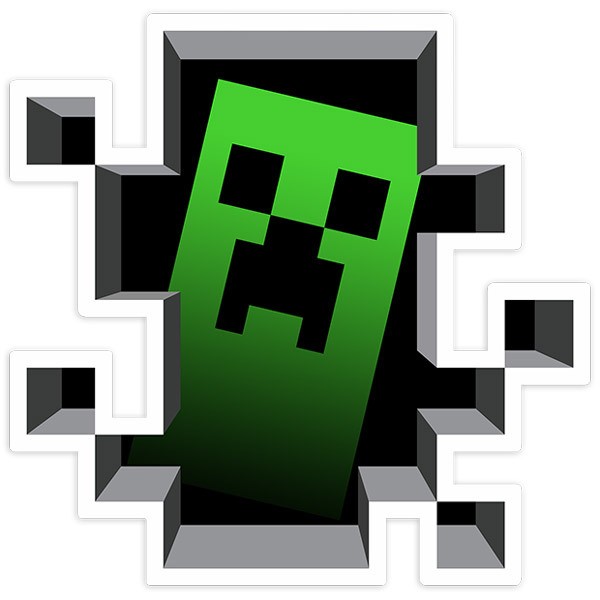 Aufkleber: Sticker Minecraft Crepper