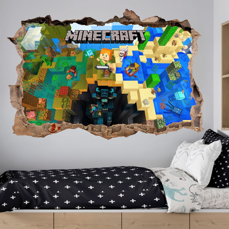 Wandtattoos: Minecraft Wandloch Biome und Abenteurer