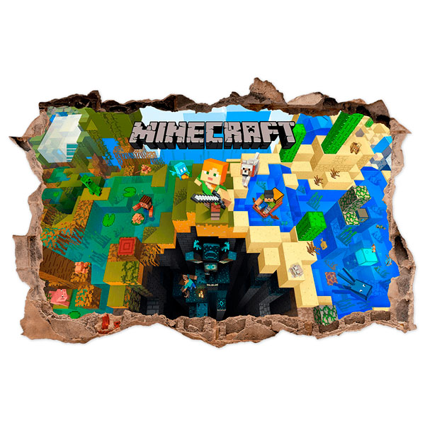 Wandtattoos: Minecraft Wandloch Biome und Abenteurer