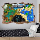 Wandtattoos: Minecraft Wandloch Biome und Abenteurer