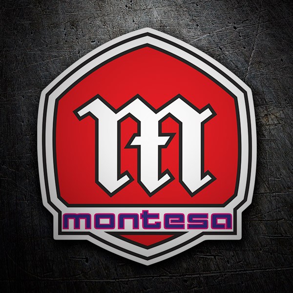 Aufkleber: Montesa Logo 1 mit stilisiertem Wappen