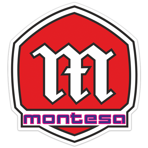 Aufkleber: Montesa Logo 1 mit stilisiertem Wappen